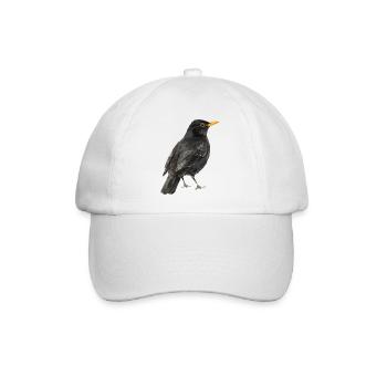Amsel Vogel - Baseballkappe - Weiß/Weiß - Vorne