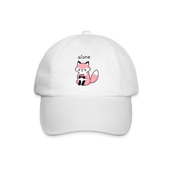 Einsamer Fuchs mit gebrochenem Herzen - Baseballkappe - Weiß/Weiß - Vorne