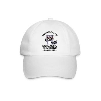 Kleiner Sarkastischer Sonnenschein Waschbär - Baseballkappe - Weiß/Weiß - Vorne