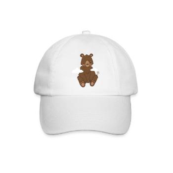 Wolkenbär Kuscheldesign - Baseballkappe - Weiß/Weiß - Vorne