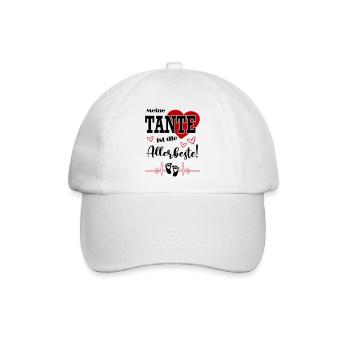 Meine Tante ist die beste Baby Säugling Füße - Baseballkappe - Weiß/Weiß - Vorne