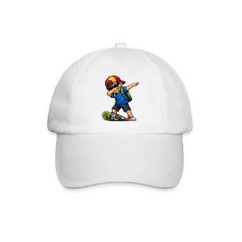 Dabbing ABC-Schütze (brünett) - Baseballkappe - Weiß/Weiß - Vorne