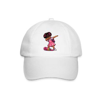 Dabbing ABC-Schützin Afro - Baseballkappe - Weiß/Weiß - Vorne
