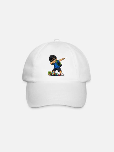 Dabbing ABC-Schütze schwarze Haare - Baseballkappe - Weiß/Weiß