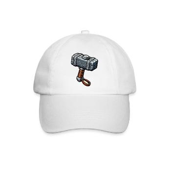Mjölnir Runenhammer Grafik - Baseballkappe - Weiß/Weiß - Vorne