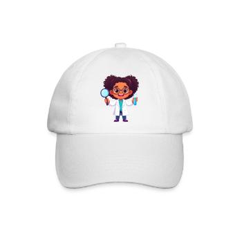 Kawaii Chemikerin – Wissenschaft Labor Spaß Art - Baseballkappe - Weiß/Weiß - Vorne