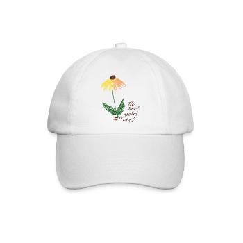 Gelbe Blume Du bist nicht Allein - Baseballkappe - Weiß/Weiß - Vorne