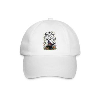 Witchy Black Cat – Ein bisschen wild - Baseballkappe - Weiß/Weiß - Vorne