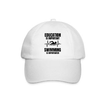 Lustiges Schwimmgeschenk für Schwimmer und Schwimmen - Baseballkappe - Weiß/Weiß - Vorne