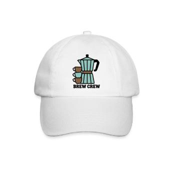 Brew Crew Mokkakanne Logo - Baseballkappe - Weiß/Weiß - Vorne