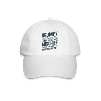 Grumpy hier, um dir zu helfen, in Unfug einzusteigen - Baseballkappe - Weiß/Weiß - Vorne