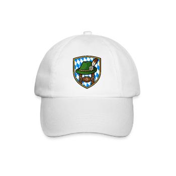 Bayerisches Edelweiß Schild - Baseballkappe - Weiß/Weiß - Vorne
