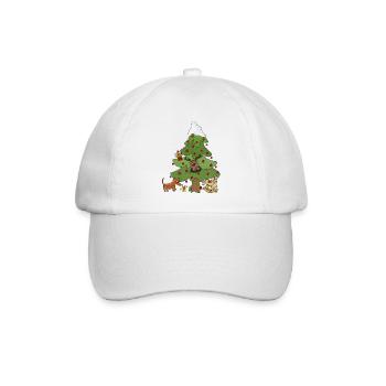 Witziger_weihnachtsbaum_1 - Baseballkappe - Weiß/Weiß - Vorne