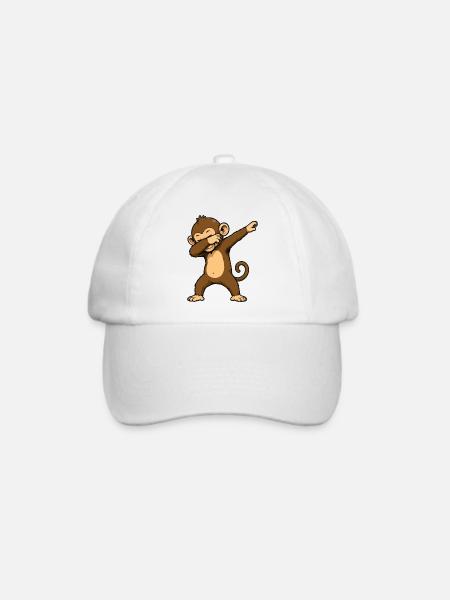 DabAffe Cartoon - Baseballkappe - Weiß/Weiß