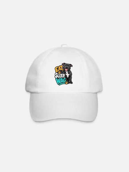 Staffordshire Bull Terrier - Baseballkappe - Weiß/Weiß