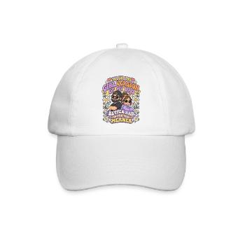 Mädchenversion von meinem Vater süßer Chibi-Vater - Baseballkappe - Weiß/Weiß - Vorne