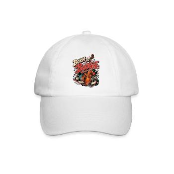 Born to Boogie – Rockabilly Tanz & Musik - Baseballkappe - Weiß/Weiß - Vorne