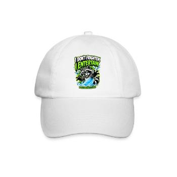 Waschbär unterhält: Geist mit Charakter - Baseballkappe - Weiß/Weiß - Vorne