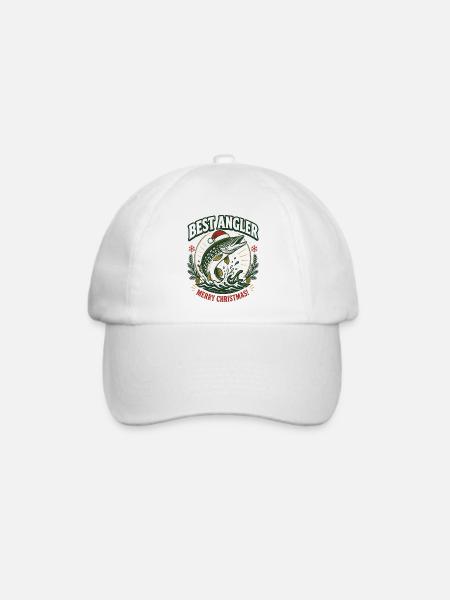 Bester Angler: Christmas Pike - Baseballkappe - Weiß/Weiß