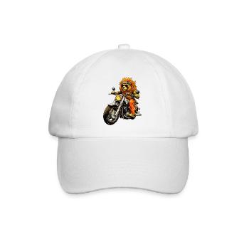 Motorrad Löwe - Baseballkappe - Weiß/Weiß - Vorne