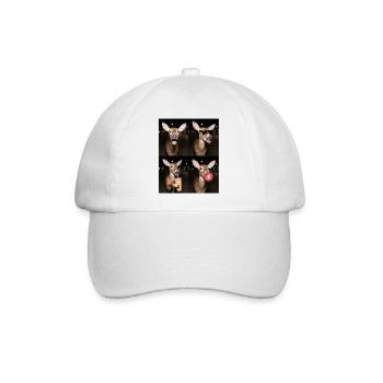 Rehe Reh - Baseballkappe - Weiß/Weiß - Vorne