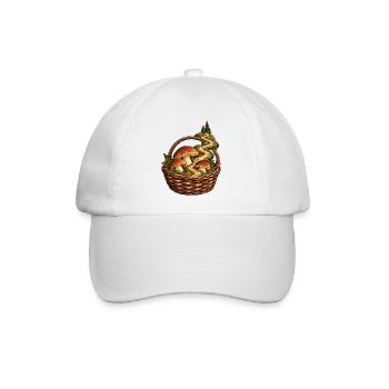 Waldpilzkorb - Baseballkappe - Weiß/Weiß - Vorne