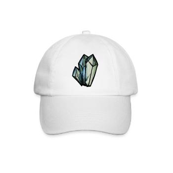 Kristallgeometrisches Aquarell - Baseballkappe - Weiß/Weiß - Vorne