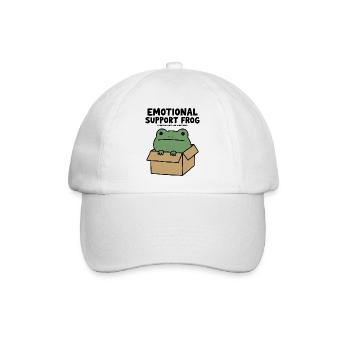 Emotionaler Unterstützungsfrosch - Baseballkappe - Weiß/Weiß - Vorne