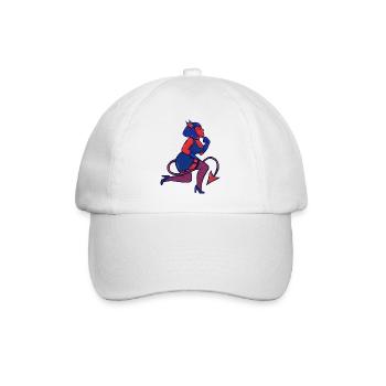 Crimson Devil Pinup - Baseballkappe - Weiß/Weiß - Vorne