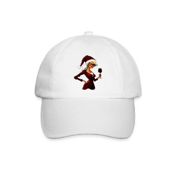 Hexen Weihnachten / Weihnachtsmann Hexe - Baseballkappe - Weiß/Weiß - Vorne