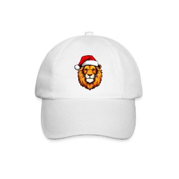 Weihnachten Löwe - Baseballkappe - Weiß/Weiß - Vorne