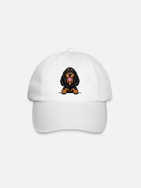 Black and Tan Coonhound - Baseballkappe - Weiß/Weiß