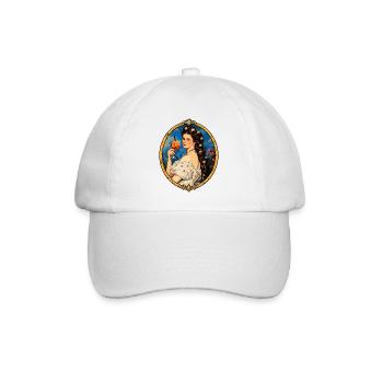 Kaiserin Sisi – Österreich Vintage - Sissi - Baseballkappe - Weiß/Weiß - Vorne