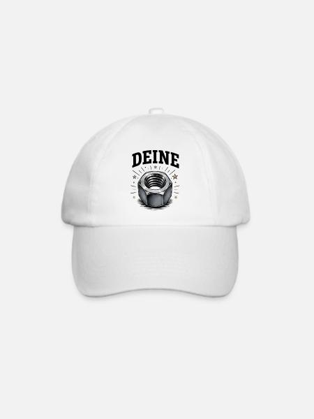 Industrieller Sechskantnut mit Sternen - Baseballkappe - Weiß/Weiß