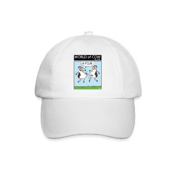 HALLO VIER! - Baseballkappe - Weiß/Weiß - Vorne