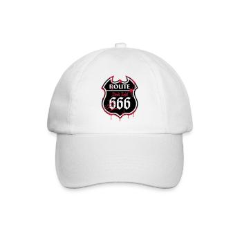 Route 666 - Bloody Style 2c - Baseballkappe - Weiß/Weiß - Vorne