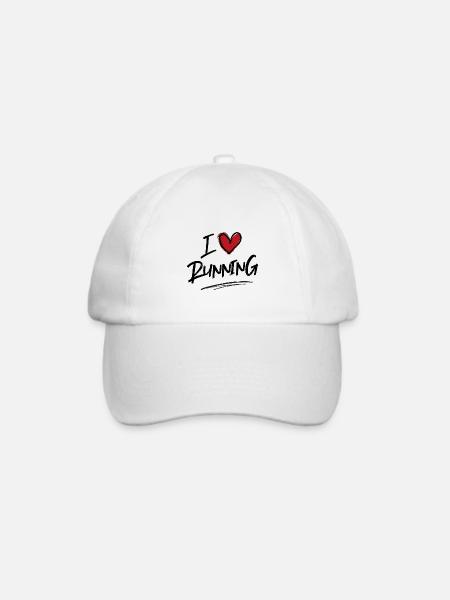 Ich liebe Rennen - Baseballkappe - Weiß/Weiß