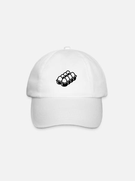 Eier symbol - Baseballkappe - Weiß/Weiß
