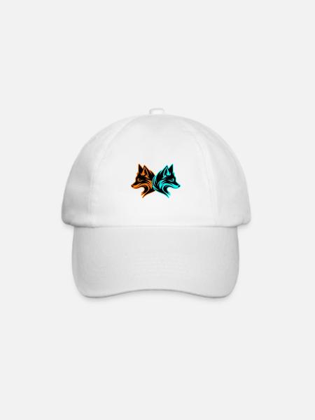 Fuchs Tier - Baseballkappe - Weiß/Weiß
