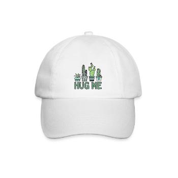 HUG ME / Kaktus - Baseballkappe - Weiß/Weiß - Vorne