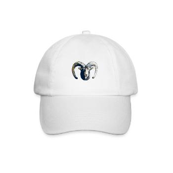 Ziegenbock - Baseballkappe - Weiß/Weiß - Vorne