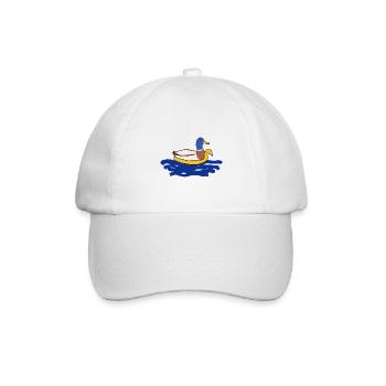 Ente mit Schwimmring - Baseballkappe - Weiß/Weiß - Vorne