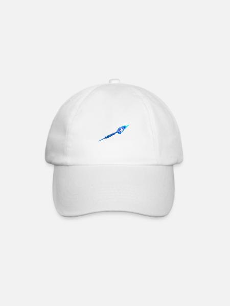 Dartpfeil hellblau - Baseballkappe - Weiß/Weiß