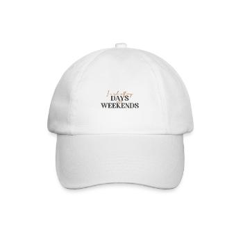 Wochenende - Baseballkappe - Weiß/Weiß - Vorne