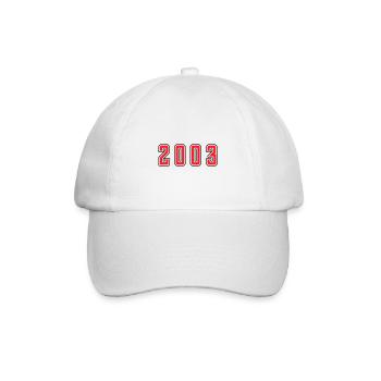 2003 Jahr Geburtstag - Baseballkappe - Weiß/Weiß - Vorne