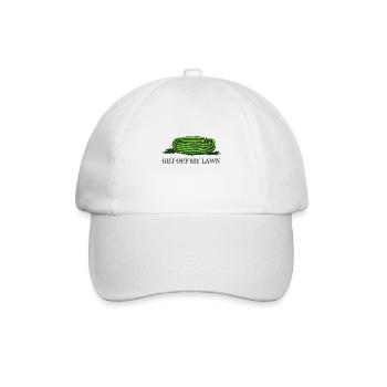 Runter von meiner Wiese - Baseballkappe - Weiß/Weiß - Vorne