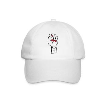 frauenrechte gleichberechtigungs geschenke shirt - Baseballkappe - Weiß/Weiß - Vorne