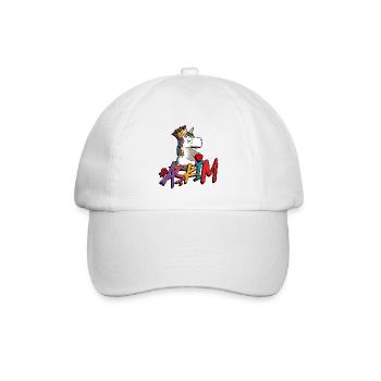 askim einhorn türkisch - Baseballkappe - Weiß/Weiß - Vorne
