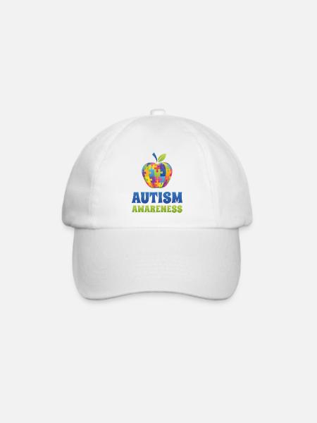 Bewusstsein für Autismus - Baseballkappe - Weiß/Weiß