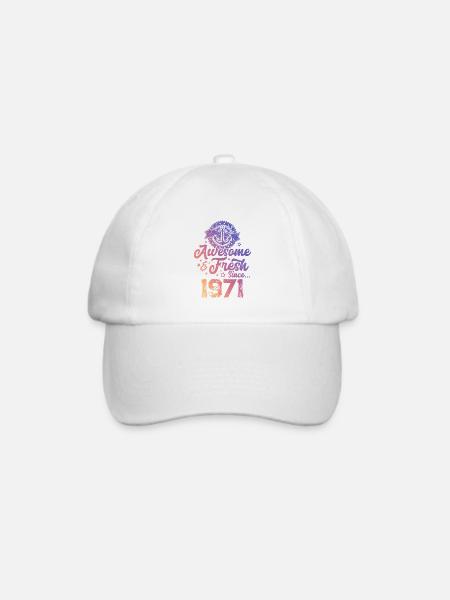 1971 awesome fresh - Baseballkappe - Weiß/Weiß